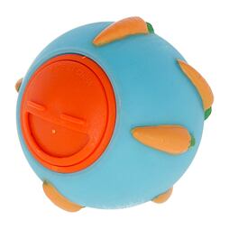 Míček na pamlsky pro králíky, modrá/oranžová