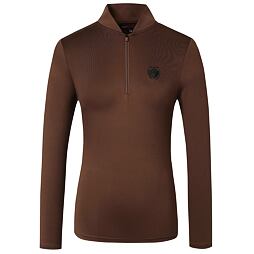 Dámské funkční tričko Covalliero S/S 2024, hnědá