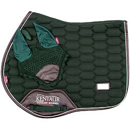 Podsedlová dečka + čabraka na uši KENTAUR, tmavě zelená, vel. Full