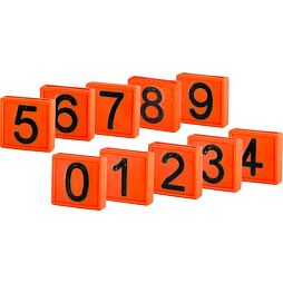 Plastové číslo na obojek, jednomístné, oranžové