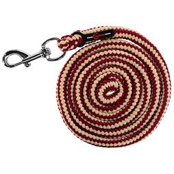 Vodítko Hippo s klasickou karabinou 200cm, Vínová / béžová