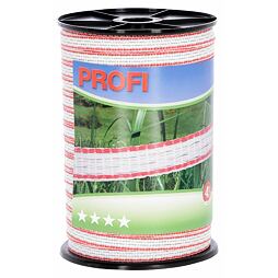 Ohradníková páska PROFI 12mm 200m bílá/červená
