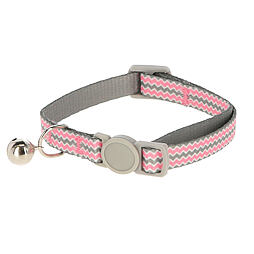 Obojek pro kočky, růžovo/šedý