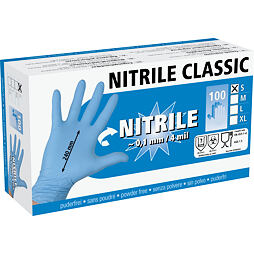 Jednorázové nitrilové rukavice Nitrile Classic, 24cm, 4mil