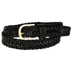 Kožený opasek Covalliero S/S 2023, černý