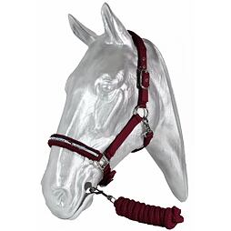 Ohlávka s vodítkem KenTaur fleece, červená