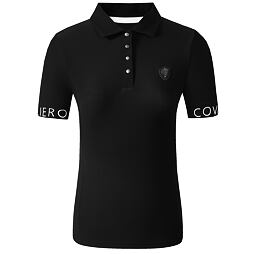 Polo triko Covalliero Polo S/S 2025 dámské, černá