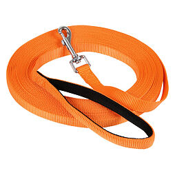 Stopovací tréninkové vodítko pro psy, 20 mm / 10 m, oranžové