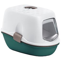 Toaleta pro kočky FURBA 59 x 39 x 42 cm, šedo/tyrkysová