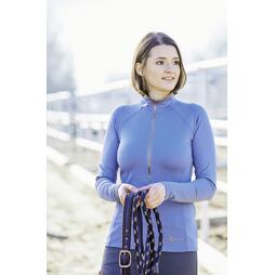 Funkční tričko s polovičním zipem Bianca, modrá, vel. XXL