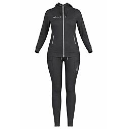 Gyerek edzőszett, pulóver + leggings, grafitszürke