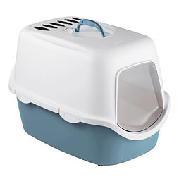 Toaleta pro kočky Cathy F, bílo/modrá