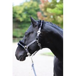 Ohlávka nylonová Covalliero ClassicSoft, stone