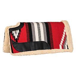 Westernová deka pod sedlo s výkrojem na kohoutek, červená