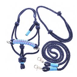 Provazový set pro hobby horse LarDen, modrý, vel. M