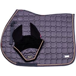 Podsedlová dečka KENTAUR  Samet s náušníky, všestranná, tmavě šedá