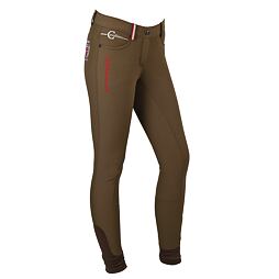 Jezdecké kalhoty Ancelle 15 zelenohnědé