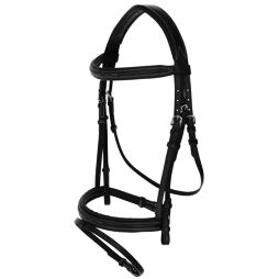 Bőr kantár Covalliero Classic, fekete, Full méret