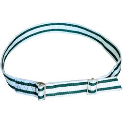 Nyakpánt fém csattal 130 cm, zöld és fehér