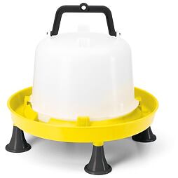 Műanyag ivótál füllel, 5 l, lábakkal, sárga