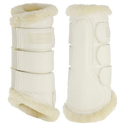 Kamaše s kožíškem Pelisa bílá