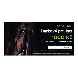 Dárkový poukaz v hodnotě 1.000 Kč (e-poukaz PDF) s motivem koně