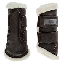 Kamaše s kožíškem Pelisa, hnědá