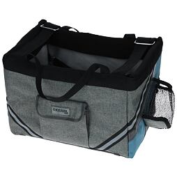 Cestovní taška na kolo pro psy Vacation 38x29x25 cm, šedo/modrá