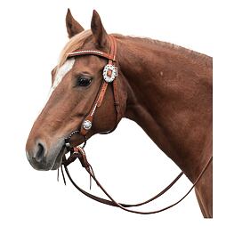 Westernová uzdečka Passion 4Q, hnědá
