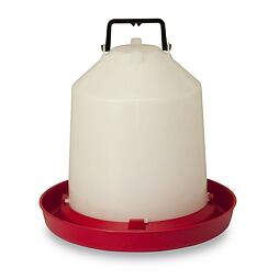 Klobouková bajonetová napáječka pro drůbež s držadlem 5 l, bez zátky