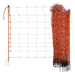 Síť pro ovce OviNet, výška 90 cm, délka 50 m, dvojitý hrot, oranžová