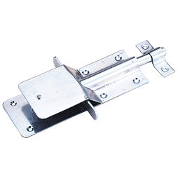 Dveřní zástrčka stájová se záklopkou proti otevření, západkový uzávěr