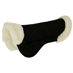Podložka pod sedlo beránek z umělé kožešiny, černý