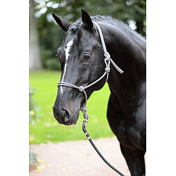 Ohlávka provazová Covalliero Knott, modrá/béžová