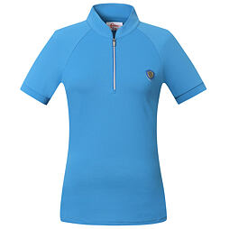 Állónyakú póló Covalliero S/S 2022, kék