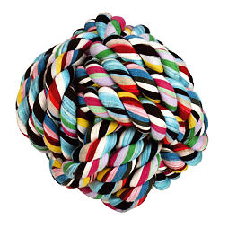 Bavlněný míč pro psy, průměr 15 cm, barevný