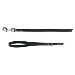 Vodítko pro psy MEXICA kožené, 12 mm / 100 cm, černé