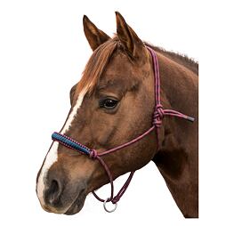 Ohlávka provazová LproWest Bicolor, bordó-modrá