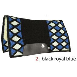 Westernová deka pod sedlo BURIONI  Show černá/modrá