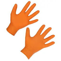 Eldobható nitril kesztyű X-Grip 240 mm, 50 db/csomag, narancssárga