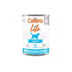 Calibra Dog Life konzerva Adult Chicken&Chicken hearts with rice 400g