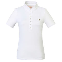 Závodní tričko se stojáčkem Covalliero S/S 2022, bílá