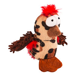 Plyšová hračka "kuře" pro kočky se šantou kočičí, 8cm