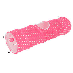 Tunel pro kočky Puntino, 25 cm x 100 cm, růžový