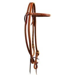 Uzdečka westernová Paul Taylor, klasická čelenka, mosazné kování