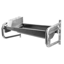Napájecí kovový žlab z nerezové oceli 100 cm pro montáž na stěnu