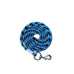 Vodítko KENTAUR pletené s niklovou karabinou, multicolor/modrá