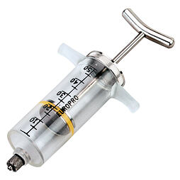 Injekční stříkačka NYLON s antikorovým madlem 30 ccm