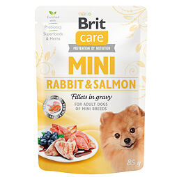 Brit Care Dog Mini Nyúl&amp;Sallander filé szószban 85g