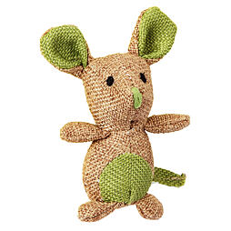 Hračka pro kočky myš s catnipem, béžová